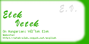 elek vetek business card